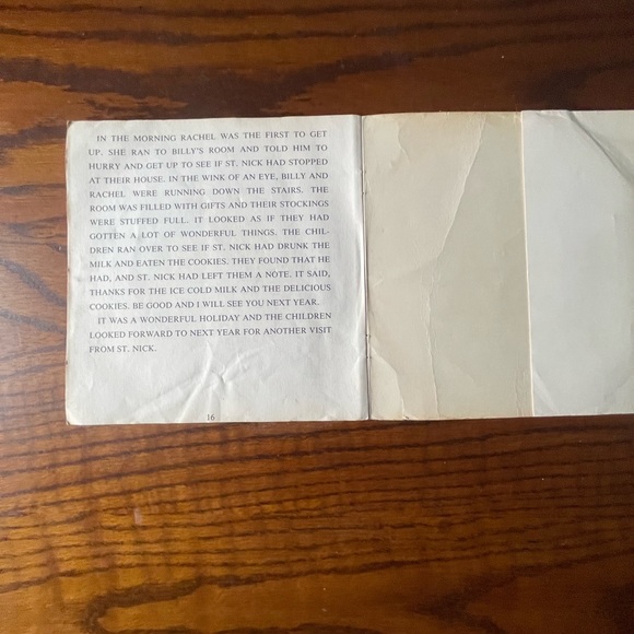 The Night Before Christmas Record and Book 45 RPM 7” w/ A Visit from St Nick bk - Picture 10 of 12